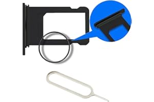 MMOBIEL SIM Card Slot Tray Holder Replacement Compatible with iPhone SE 2020/8 Series - Incl. Rubber Ring and SIM Pin - Black