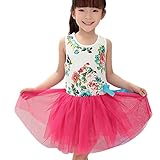 Weixinbuy Kids Girls Bowknot Flower Party Princess Tulle Tutu Skirts