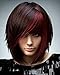 Mmuxuno Medium Full Bang Heat Resistant Fiber Attractive Red Highlight Straight Wig for Women