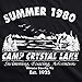 Crazy Dog Men's T Shirt Camp Crystal Lake 1980 Spooky Halloween Horror Movie Slasher Jason Shirt Flick Film Buff 80's Movie Graphic Novelty Tee (Heather Black) - XXL