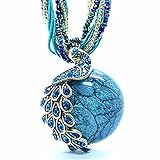 Bohemia Cats Eys opal National Personality Peacock Pendant Necklace for Woman Fashion Jewelry 