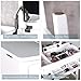 Vlush Vanity Makeup Table with Flip Top Mirror Solid Rubber Wood Dressing Table Writing Desk, 6 Organizers Makeup Accessories & 1 Drawer, White