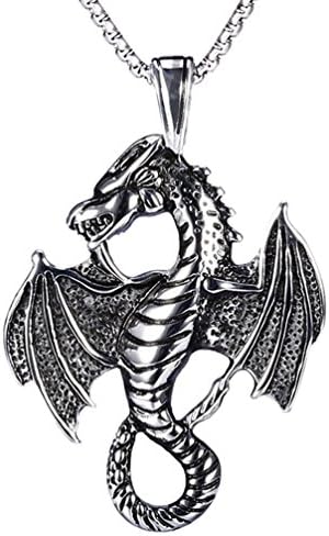 Animal Pendant For Women Animal Titanium Pendant For Men Fashion Chain Necklace For Women Dragon Tag Necklace For Mens