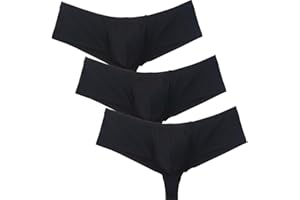 OROCOJUCO Men's Brazilain Bikini Brief Underwear Exotic Booty Short Half Cover Back Boxers