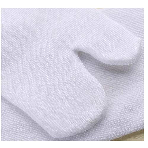 GOOTRADES Unisex Japanese Kimono Flip Flop Sandal Split Toe Tabi Ninja Geta Socks (White)
