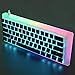YMDK 108 PBT Double Shot Shine Through ANSI ISO OEM Profile Pudding Keyset Keycap for MX Mechanical Keyboard
