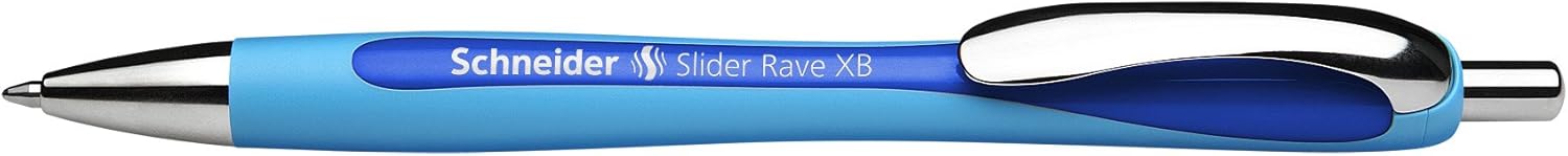 Schneider 132503 Slider Rave XB ballpoint pen (line width XB, indelible refill, blue ink), 1 piece