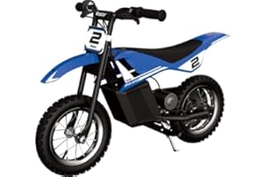 Razor MX125 Dirt Rocket Electric-Powered Bike with Authentic Motocross Geometry, Rear-Wheel Drive,100-watt, high-Torque, Chain-Driven Motor, for Kids 7+, Blue