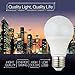 (6 Pack) Homelek 7W LED Light Bulbs, Equivalent to 55W, E27 Base, A19 Bulb, 600 Lumen, 3000 Kelvin, Warm White