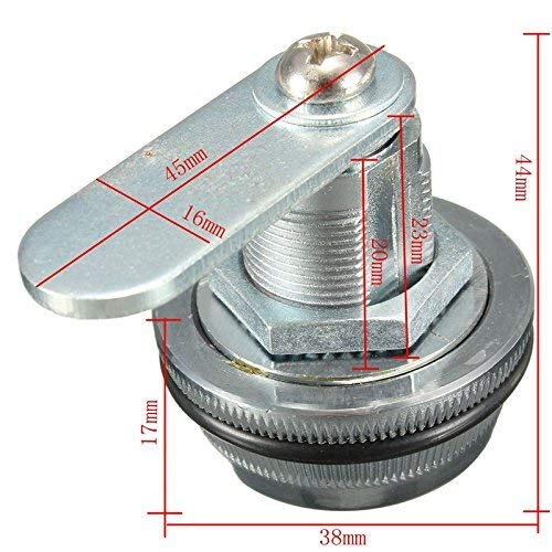 3-Digit Combination Mailbox Lock 7/8" Rotary Tongue Cam Lock for Cabinet Drawer Locker Door Furniture - Thumbnail 5