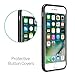 iPhone 8 Case/iPhone 7 Case, CaseCrown Lux Glider Case (Jet Black) w/Glossy Finish & Felt Interior