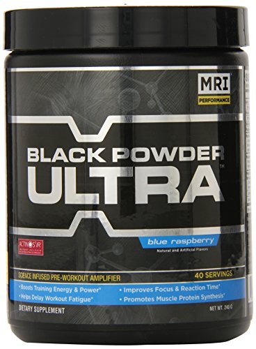 MRI Black Powder Ultra, Blue Raspberry, 240 Gram by MRI