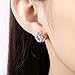 Buycitky 14K Rose Gold Plated Love Knot Stud Earrings for Women Cubic Zirconia Post Earrings, PU Jewelry Pouch