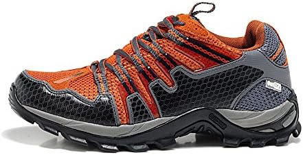 Breathable Hiker Trekking Shoes For Men Women, Non-Slip Outdoor Walking Sneaker Orange