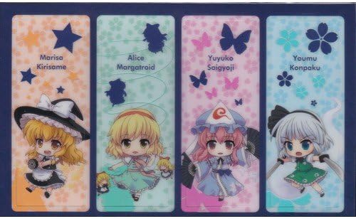 Amazon 東方project クリアブックマーカー 霧雨魔理沙 アリス 西行寺幽々子 魂魄妖夢 アニメ 萌えグッズ 通販