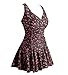 MiYang Women's Plus-Size Flower Printing Shaping Body One Piece Swim Dresses Swimsuit