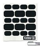 Ziggyboard Chalkboard Small Storage Labels with Fine Tip White Chalk Marker 54 Assorted Shape Stickers Optimized for OXO Tot 2oz and 8oz