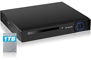 Douevo 8CH POE NVR for Home Security Camera System, H.265+, with 1TB Hard Drive, Work with 4K/2K/3MP/4MP/5MP/6MP/8MP/1080P The Same Brand PoE IP Cam, Supports up to 8TB HDD, 24/7 Recording