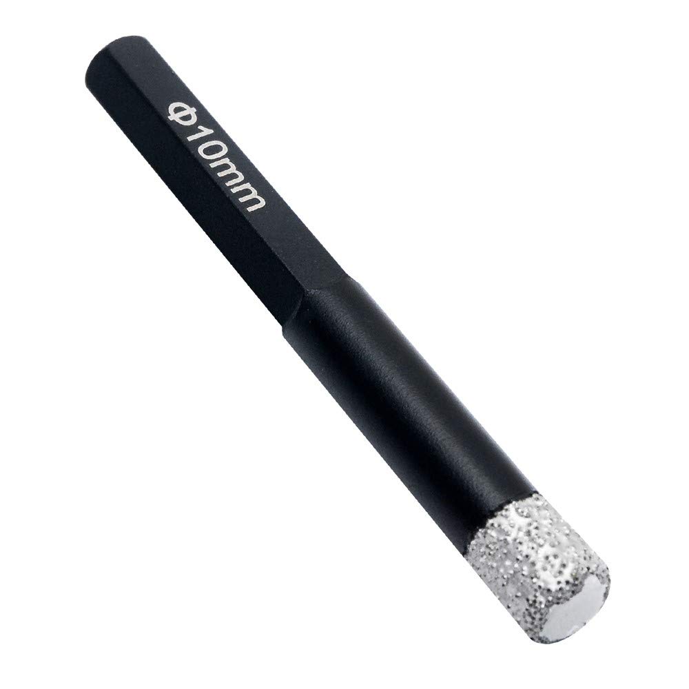 Diamond Hole Cutter MASO 10mm Wax Cooled Dry Cut Diamond Tipped Drill Bit Hole Cutter Saw for Porcelain,Glass,Ceramic
