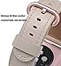 JSGJMY Compatible for Iwatch Band 38mm 40mm S/M Women Genuine Leather Loop Replacement Strap Compatible for iWatch Series 4 (40mm) Series 3 2 1 (38mm),Khaki with Rose Gold Clasp