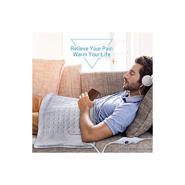 Electric Heating Pad, Large Fast Heat Therapy Wrap, Dry/Moist Heat Pad