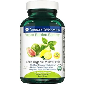 multivitamin organic vegan gummy dynamics natures garden count adult