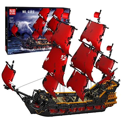 Mould King 13109 Queen Anna's Revenge Pirate Ship Model Building Blocks