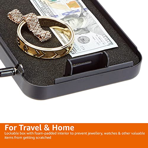 Amazon Basics Portable Security Case Lock Box Safe, Combination Lock