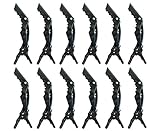 20-Pack Salon Croc Clips (Black) - Value-pack -Great for Styling, Cutting, Coloring, Perming Hair