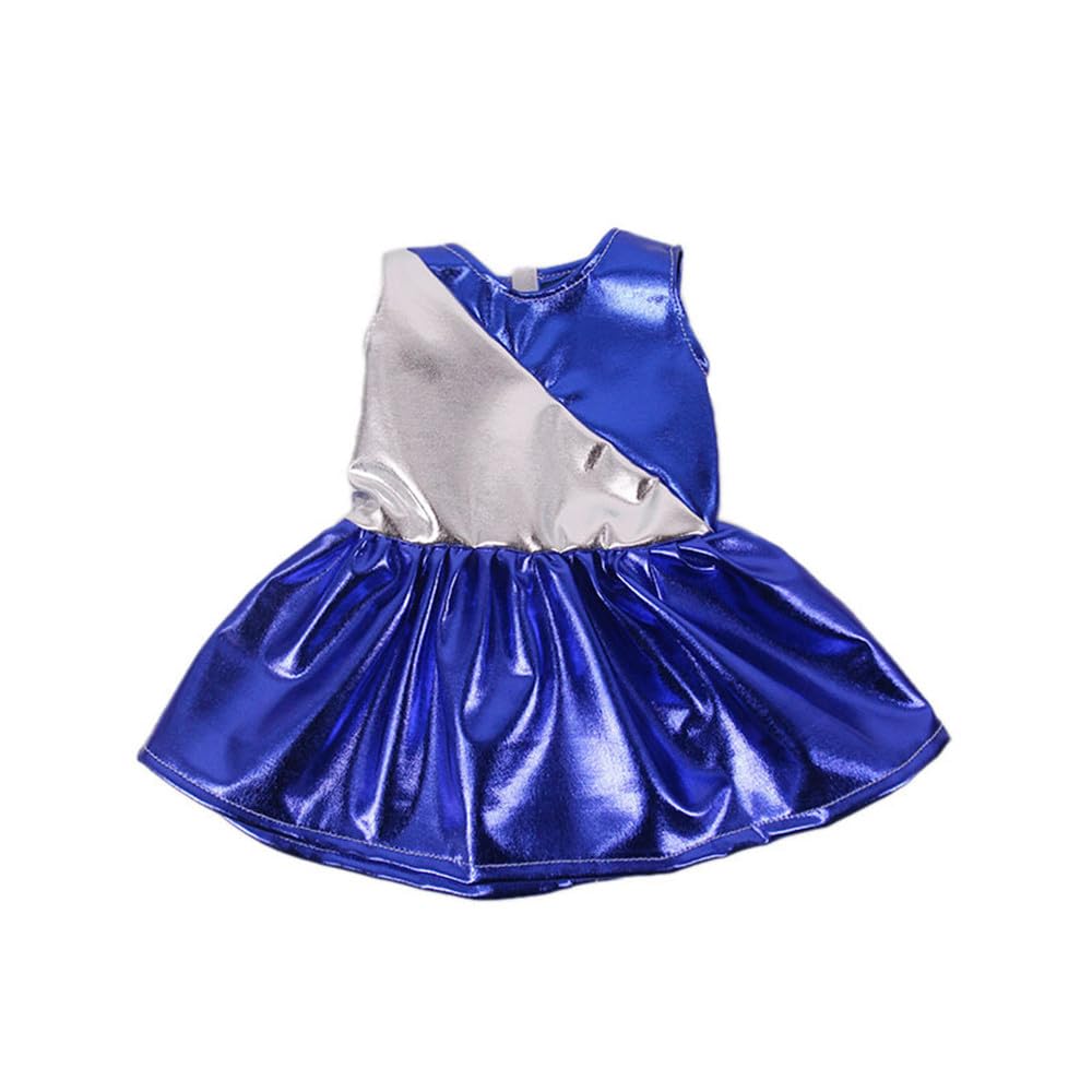 NIXNUT Doll Clothes Long Dress Summer Clothing Color-Block for American Girl Doll 18-inch
