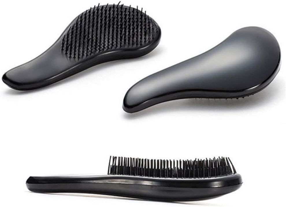 SDCVRE comb Portable Professional Tangle Styling Knot Comb Detangler Hairbrush Magic Detangling Brush useful Tool hairbrush,Black