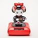 Solar Powered Bobblehead Toy Figure Nohohon, Japanese Kimono Maiko Geisha - Black