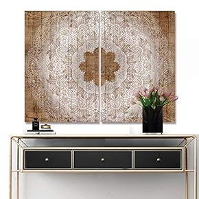 2 Piece Canvas Wall Art Vintage Pattern Pictures Home Wall Decorations for Bedroom Living Room Paintings Canvas Prints Framed - 16"x24" x 2 Panels