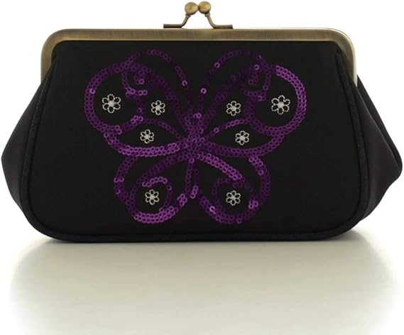 Amazon Co Jp Anna Sui がま口ポーチ 0501 ブラック バタフライ アナスイ Anna Sui 0501 60 服 ファッション小物