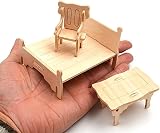 CUTEROOM Dollhouse Furniture Laser Cut 3D Puzzle 34 Pieces Kit view 6