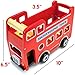 Wooden Wheels Double-Decker Red Tour Bus with 8 Tourists by Imagination Generation