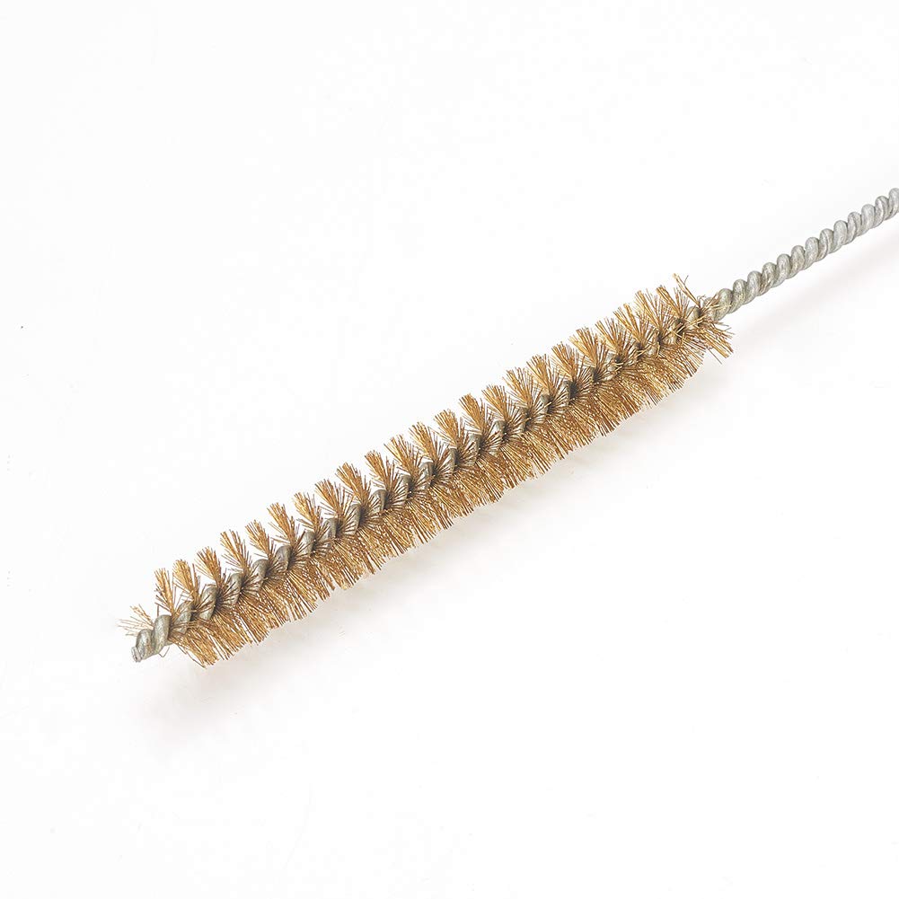 Utoolmart 15mm Diameter Copper Wire Cleaning Brush 300mm Length 5Pcs
