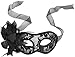 Simplicity Sheer Lace and Floral Mardi Gras Masquerade Costume Mask, 1059_Black