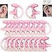 Lsgoodcare 10 Pairs Replacement Earmold Earbud Left and Right Ear Piece Compatible with Motorola Kenwood 2 Way Radio Acoustic Coil Tube, Soft Silicone Insert Earmould Pink Small ﻿
