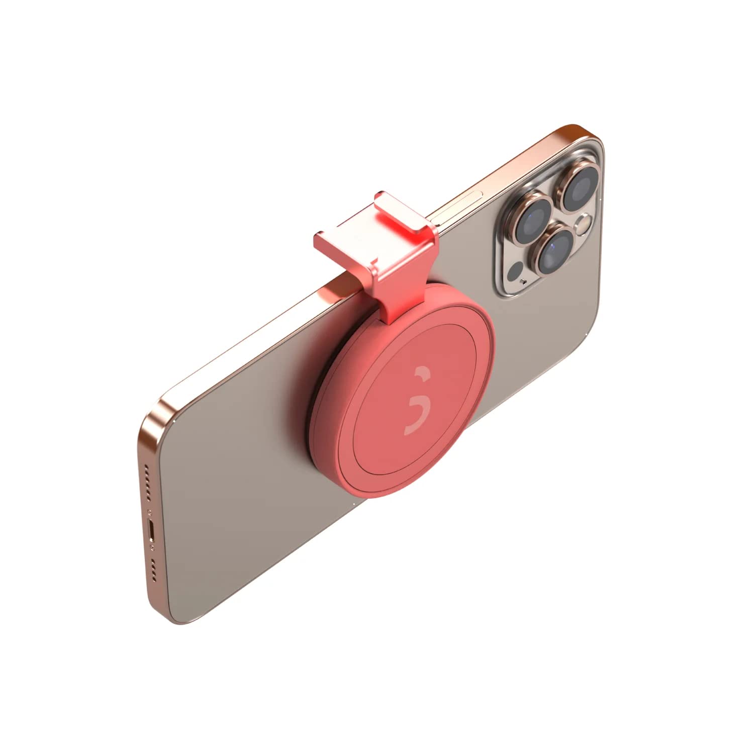 ShiftCam SnapShoe - Snap-on Cold Shoe Mount for Mounting Accessories - Magnetic Mount Snaps on to Any Phone (Pomelo)