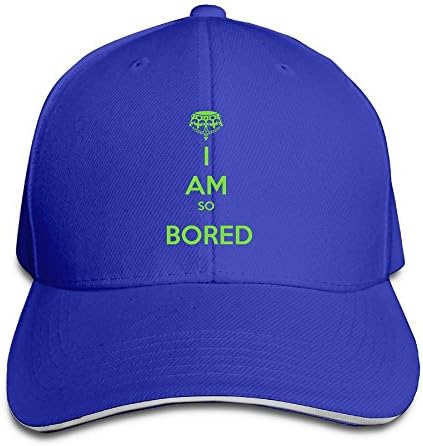 Unisex Fashion Sanwich Cap Bored Quotes I Am So Bored Attractive Popular Snapback Hat Trucker Cap Cool Adjustable