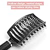 Bargainbuys-Boar-Bristle-Curved-Vent-Brush-and-Detangler-Professional-Styling-Hair-Brush-for-Men-WomenReducing-Hair-Breakage-and-FrizzySuitable-for-All-Hair-TypesUnisex-Black FIXHAIR Natural Boar Bristles Hair Brush for Men,Women,Teenage Girls,Detangling Hairbrush For Extensions,Reduce Breakage…