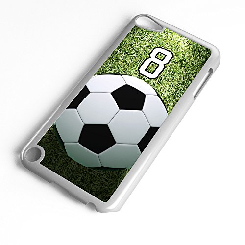 iPod Touch Case Fits Generation 6 Soccer Ball Tough Turf Any Custom Jersey Number 8 White Plastic