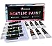 Acrylic Paint Set By Color Technik, Professional Artist Quality, Palette Included, 12 Aluminium Tubes, Best Colors For Painting Canvas, Wood, Clay, Fabric, Nail Art and Ceramic, Rich Pigments, Gift Me