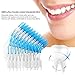 Anself 200PCS Dental Floss Interdental Brush Teeth Stick Toothpick Soft Silicone Double-ended Tooth Picks