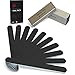 100/180 10 Pack Nail File/Emery Board with 2 Piece Buffer Block Set - for Smooth & Shiny Nails - Home or Professional Manicure/Pedicure Kit