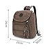 Hiigoo Multi Zipper Pocket Small Cross Body Shoulder Bag Backpack (Black)