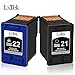 LxTek Remanufactured Ink Cartridge Replacement For HP 21 HP 22 (1 Black | 1 Tri-Color) for C9351AN C9352AN for HP DESKJET 3910 3915 3918 3920 3930 3938 3210 D1311 D1320 D1330 D1341 D1360 Printer