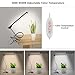 CeSunlight LED Clip on Desk Lamp, Bed Headboard Light with Clamp for Reading, 3000K – 6500K Color Temperature Setting, Stepless Brightness Control, Long USB Cord and AC Adapter Included(Brown)