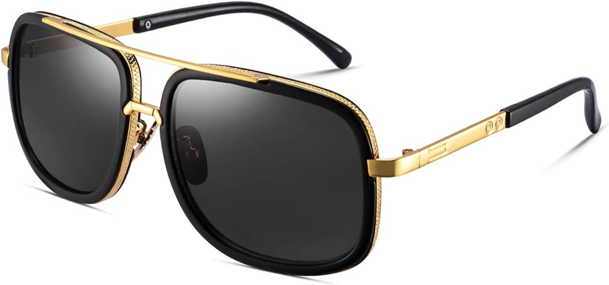 Eyerno Retro Aviator Sunglasses For Men Women Vintage Square Designer Sun Glasses